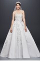 3-D Floral Satin Wedding Dress CWG797