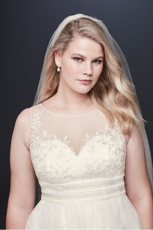 Appliqued Organza A-line Plus Size Wedding Dress Collection 9WG3944