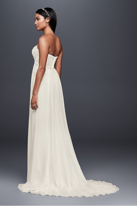Beaded Crinkle Chiffon Sheath Wedding Dress Collection WG3870