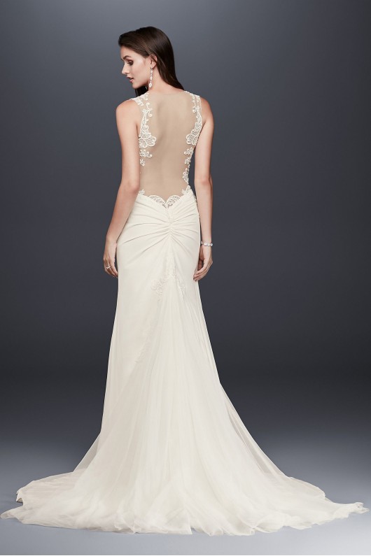 Beaded Lace Wedding Dress with Illusion Details SWG725