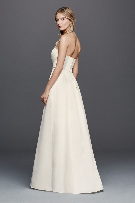 Beaded Satin Wedding Dress with Brooch Collection OP1257