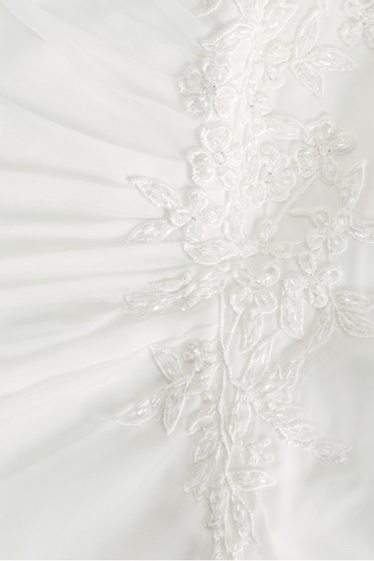 Chiffon Side Drape A-line Plus Size Wedding Dress Collection 9V9409