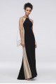 Elegant 1088X Style Sequin Illusion Panels Emebllished Long Sheath Dress with Halter Neck