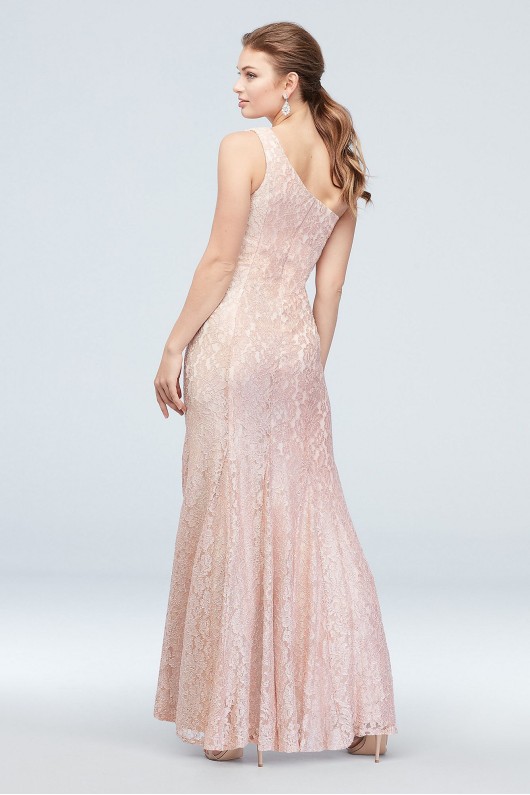 Elegant One Shoulder 21830 Style Mermaid lace Gown