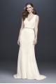 Elegant Tank V-neck Long WG3924 Sheath Bridal Gown