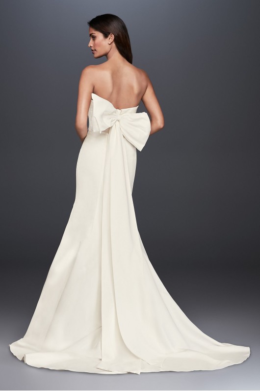 Faille Mermaid Wedding Dress with Bow Back Collection WG3878