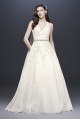 Illusion Back Organza Halter Wedding Dress WG3936