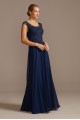 Illusion Cap Sleeve Corded Lace Gown with Crystals WBM19002