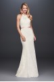 Illusion Lace Halter Sheath Wedding Dress WG3883