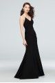 Jersey V-Neck Dress with Crystal Straps Style DS270051