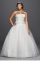 Jewel Tulle Plus Size Wedding Dress with Beading 9WG3798
