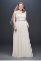 Lace and Crinkle Chiffon Plus Size Wedding Dress Collection 9OP1337
