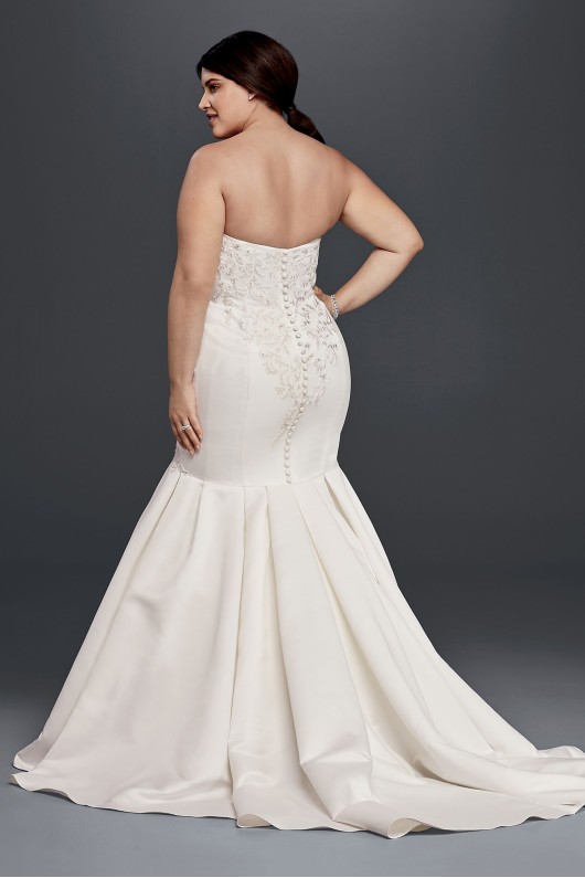 Lace and Satin Plus Size Mermaid Wedding Dress Collection 9WG3810