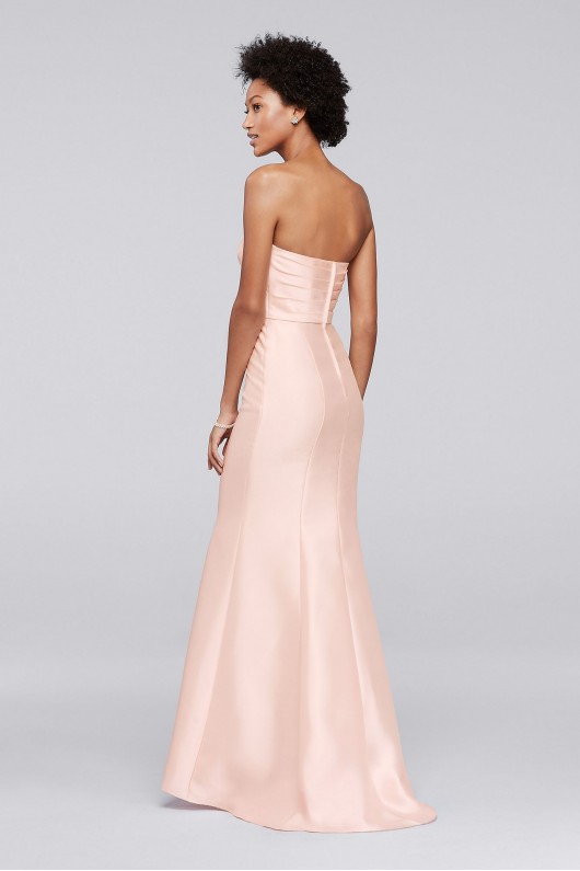 Long Strapless Structured Mikado Bridesmaid Dress F19279