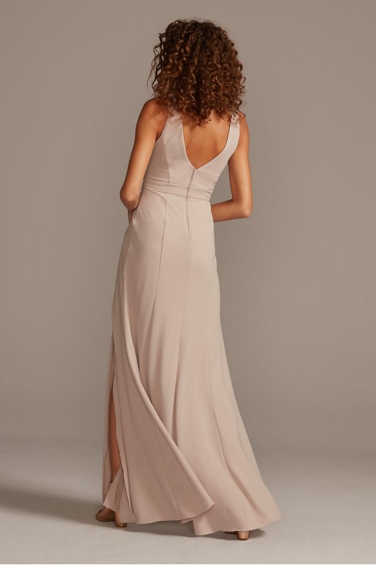 NEW COMING Tank V-neck Pleated Crepe F20104 Bridesmaid Dress