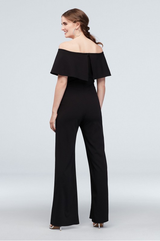 Off the Shoulder 650527 Jumpsuit with Flounce Top