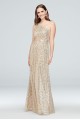 One-Shoulder Allover Sequin Bridesmaid Dress F19961