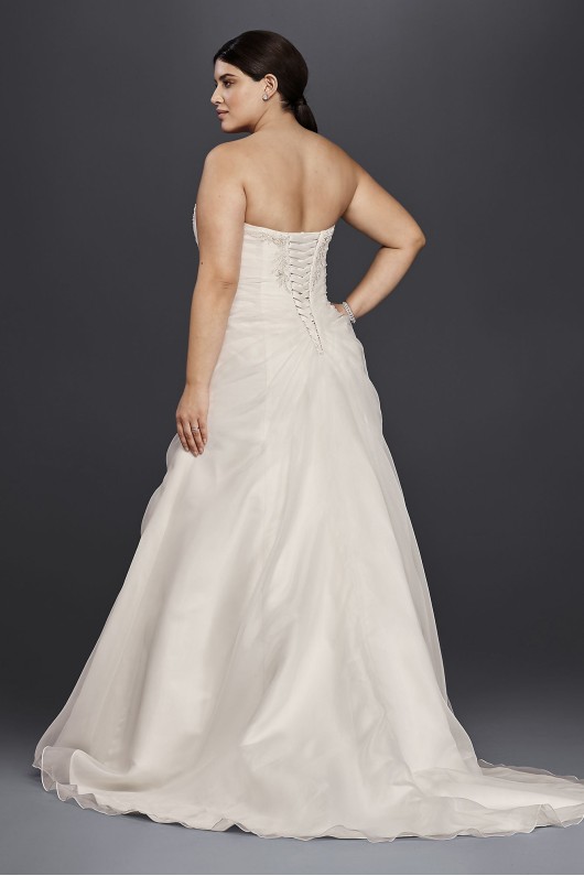 Organza and Lace Plus Size A-Line Wedding Dress 9WG3807