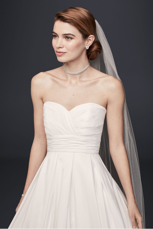 Pleated Strapless Wedding Dress with Empire Waist Collection WG3707