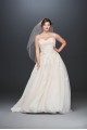 Plus Size Lace Embroidered Long Bridal Ball Gown Style 9V3902
