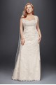 Plus Size Sheath Wedding Dress with Tank Straps Jewel 9WG3816