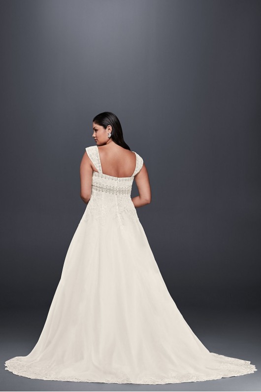 Plus Size Wedding Dress with Removable Straps Jewel 9WG3838