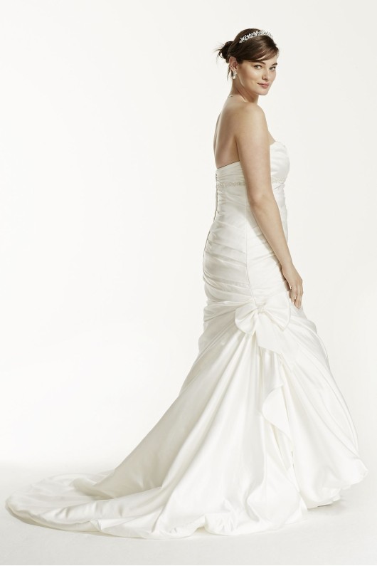 Satin Mermaid Plus Size Wedding Dress with Bow Collection 9V3204