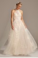 Shirred Halter Long A-line Embroidered Poem MS251203 Style Wedding Dress