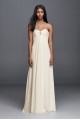 Strapless Chiffon Aline Wedding Dress with Brooch Collection OP1277