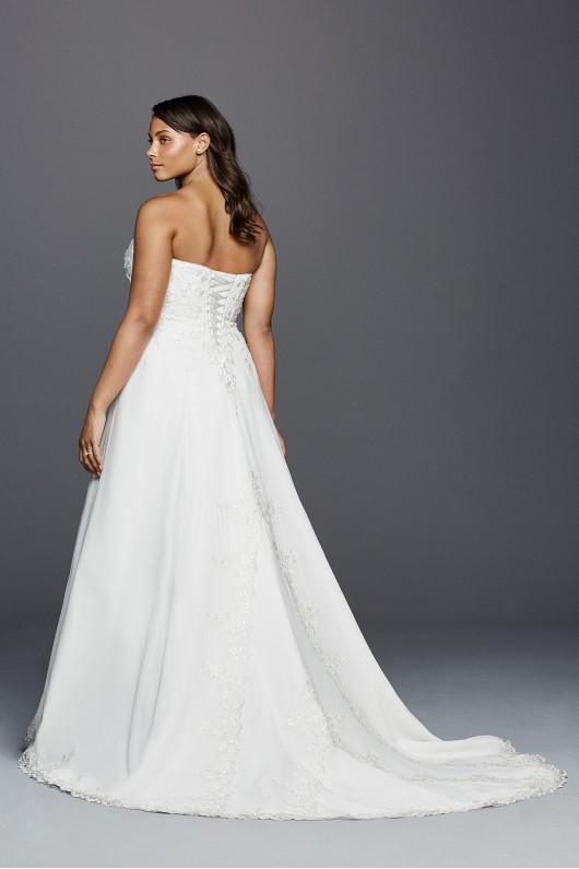 Strapless Chiffon Wedding Dress with Side Drape Collection 9OP1268