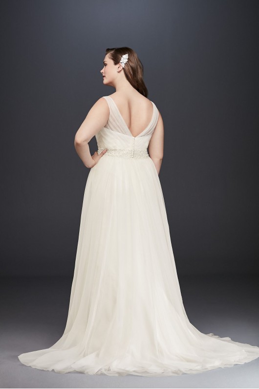 Tulle A-Line Plus Size Wedding Dress with Beading Collection 9V3852