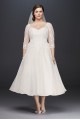 Tulle Plus Size Tea-Length Wedding Dress Collection 9WG3857