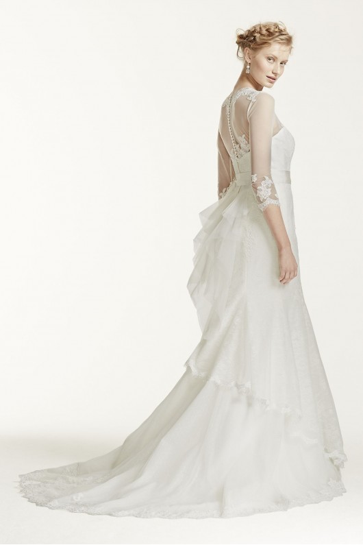 Wedding Dress with Illusion Sleeves MS251089